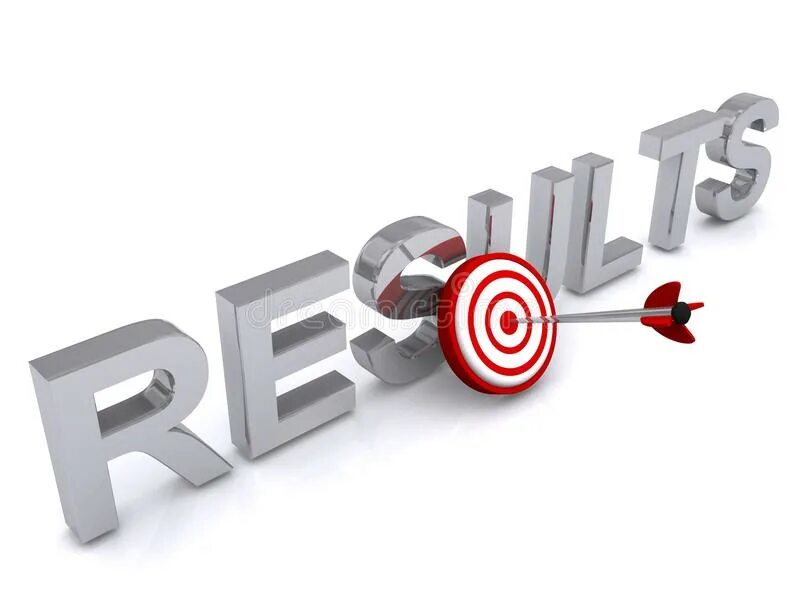 Getting results. Results стоковая. result to text.