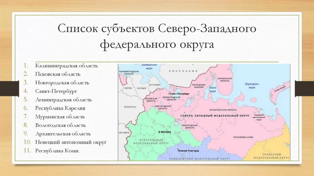 Субъекты Федерации Северо Западного района. Административный центр Северо-Западного федерального округа. Состав субъектов Северо-Западного района карта. Субъекты входящие в состав Северо Западного района России. Административные центры субъектов рф европейского севера