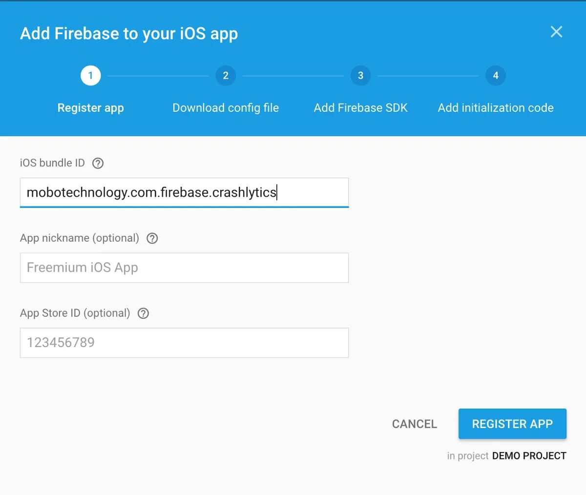 Application registry
