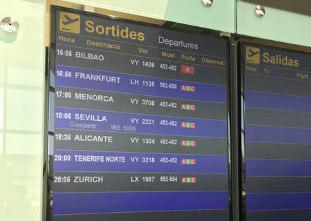 Терминал вылета барселона