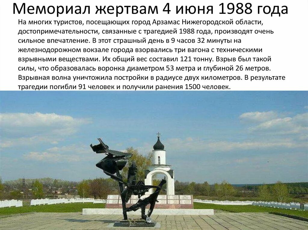 Производящее очень сильное впечатление. Мемориал жертвам 4 июня 1988 года Арзамас. 4 Июня 1988 Арзамасская катастрофа. Мемориал жертвам трагедии 4 июня 1988 года.