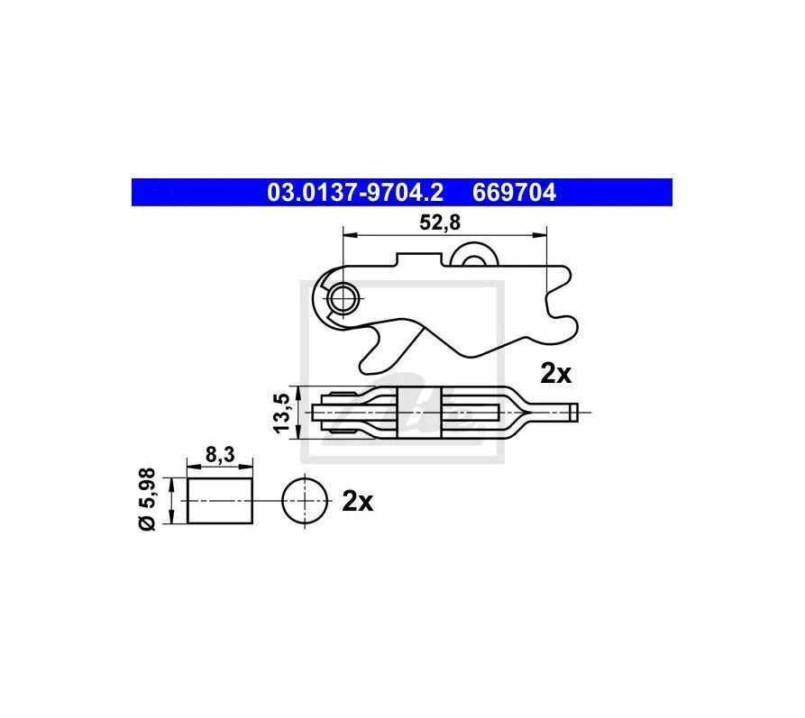 3.3 137. Ate03.0137-9704.2. Ate 03.0137-9704.2. A 201 420 05 89 ремкомплект регулятора тормозного механизма. 03013797042 Ate.