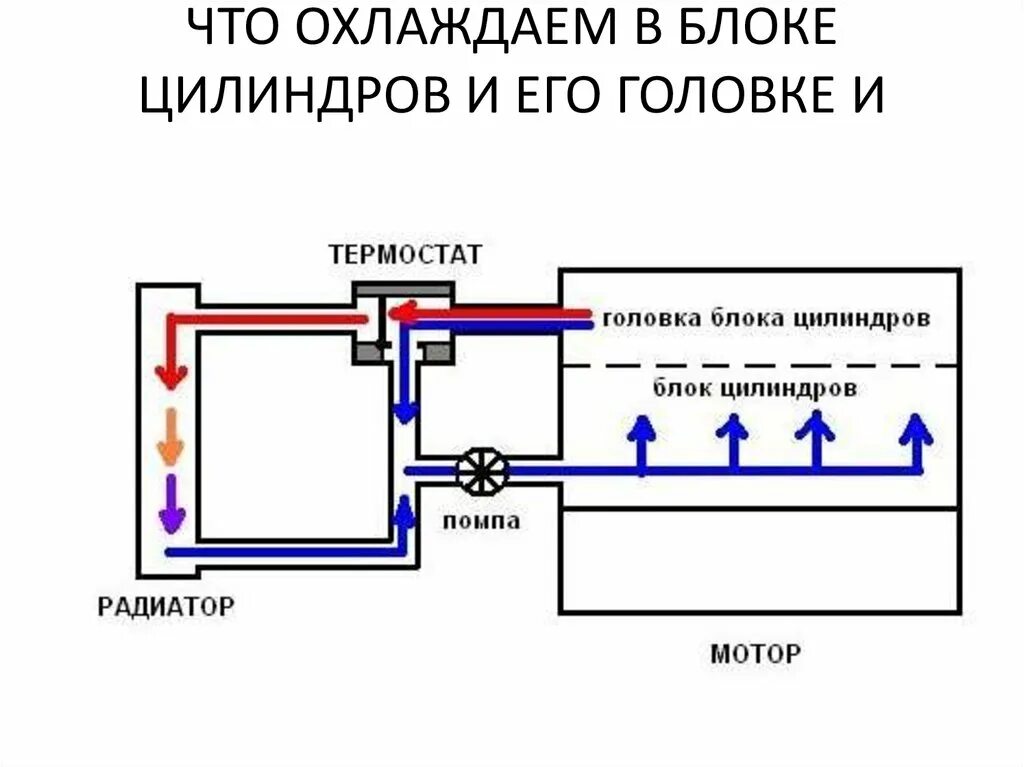 Термостат малый круг. Малый круг системы охлаждения двигателя схема. Система охлаждения ДВС малый круг. Малый круг циркуляции охлаждающей жидкости. Малый и большой круг охлаждения ДВС.