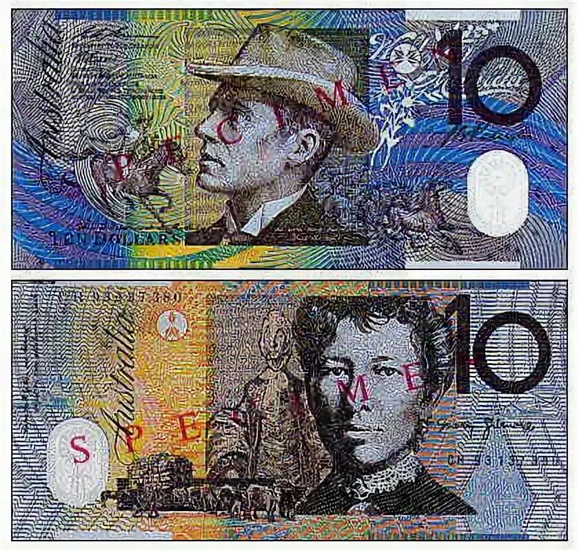 10 Австралийских долларов. 10 Австрийских фунтов.