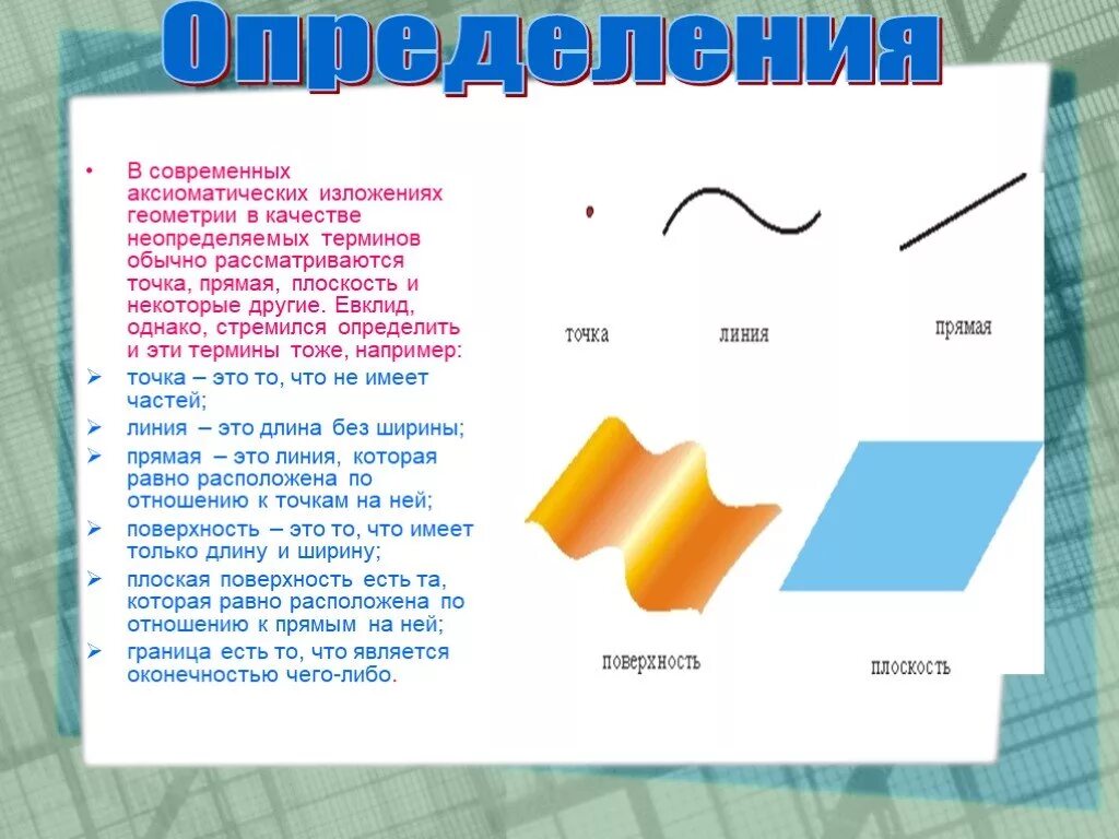 Определение линии геометрия. Геометрическое понятие точка. что такое определение в геометрии. понятия в геометрии. определяемые понятия в геометрии.