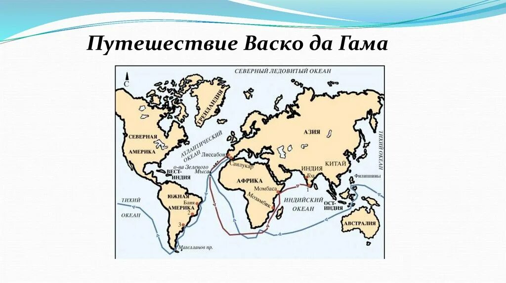 Васко да гама первое путешествие. Первое путешествие ВАСКО да Гамы в Индию маршрут. Маршрут экспедиции ВАСКО да Гама. Маршрут первого путешествия ВАСКО да Гама в Индию. ВАСКО да Гама путь из Европы в Индию.