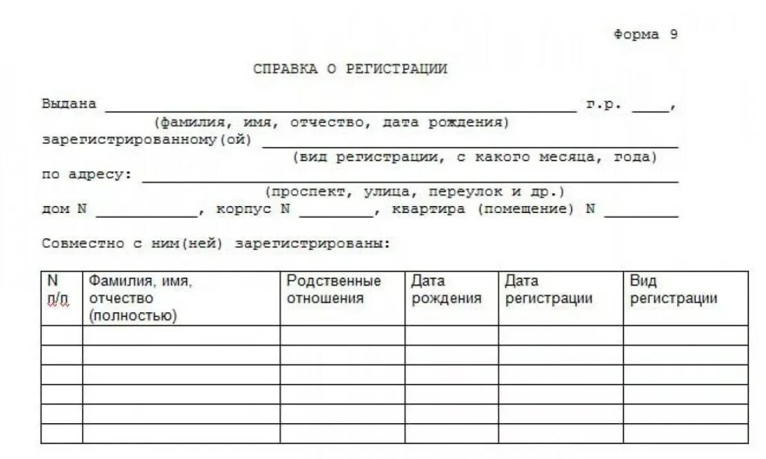 Форма стд образец. Справка формы 9 о регистрации по месту жительства. Справка о прописке форма 9 образец. Образец справки форма 9 о регистрации по месту жительства образец. Справка о регистрации ребенка по месту жительства форма 9.