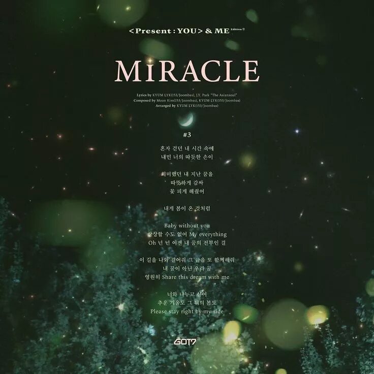 Got7 Miracle. Got7 Miracle album. Miracle текст. Got7 - album [present : you] &me Edition.