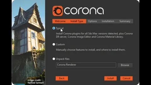 Установка corona render
