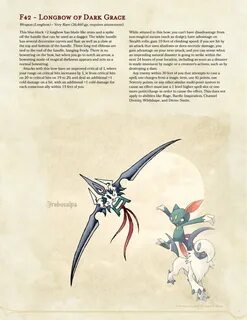 Pokémon Inspired Weapons & Items, F42 - Longbow of Dark Grace : DnDHome...