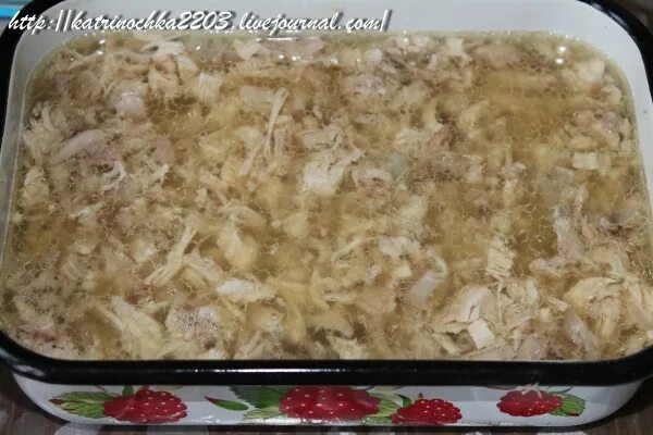 калорийность куриного холодца с желатином