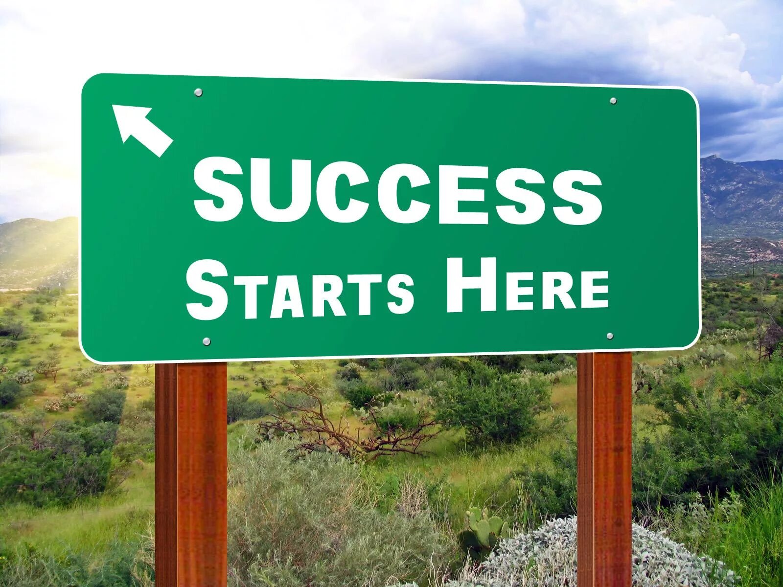 Successful start. Success. Start success. Success is here. Start here.