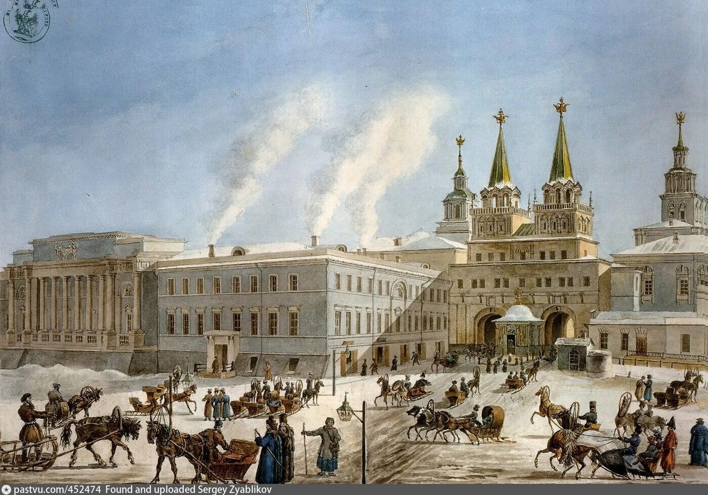 Москва улица 1812 года 1. Воскресенские ворота москва гравюра 1812. ф.алексеев соборная площадь московского кремля. огюст кадоль. огюст кадоль москва.