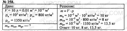 Определите массу 10 литров воды