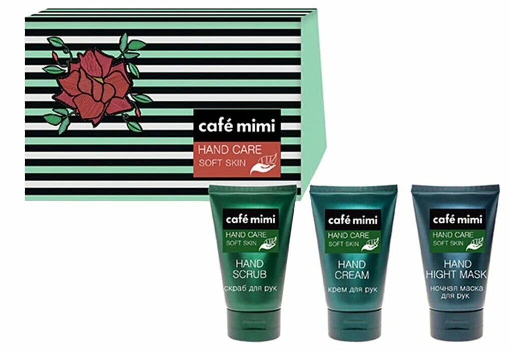 Набор mimi. Cafe Mimi набор подарочный для рук. Кафе Мими подарочный набор hand Care. Cafe Mimi набор для рук hand Care. Кафе Мими крем набор.