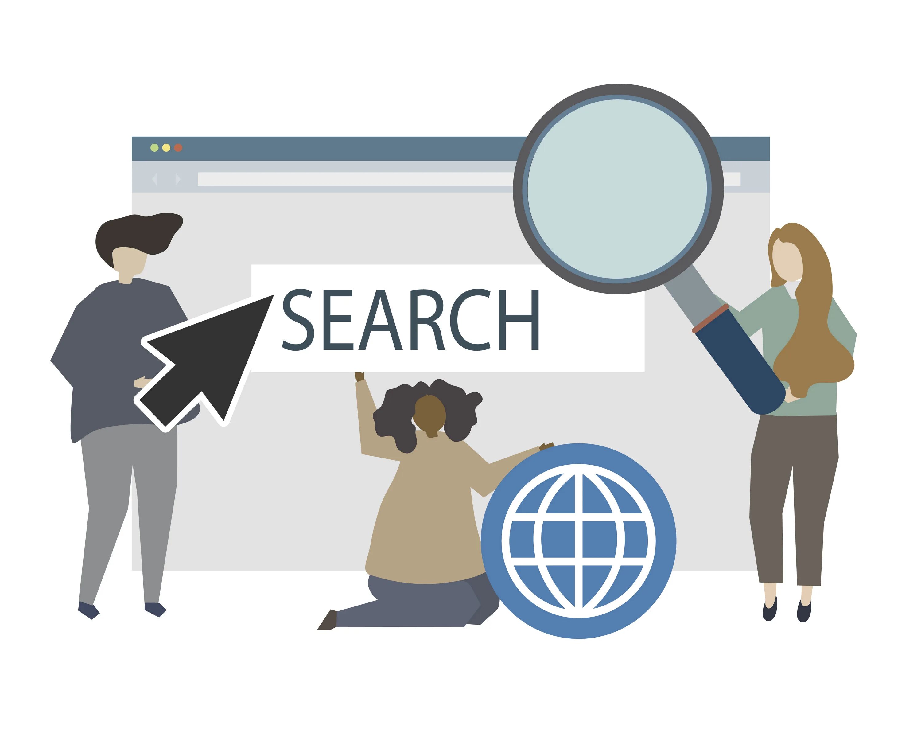 I search for work