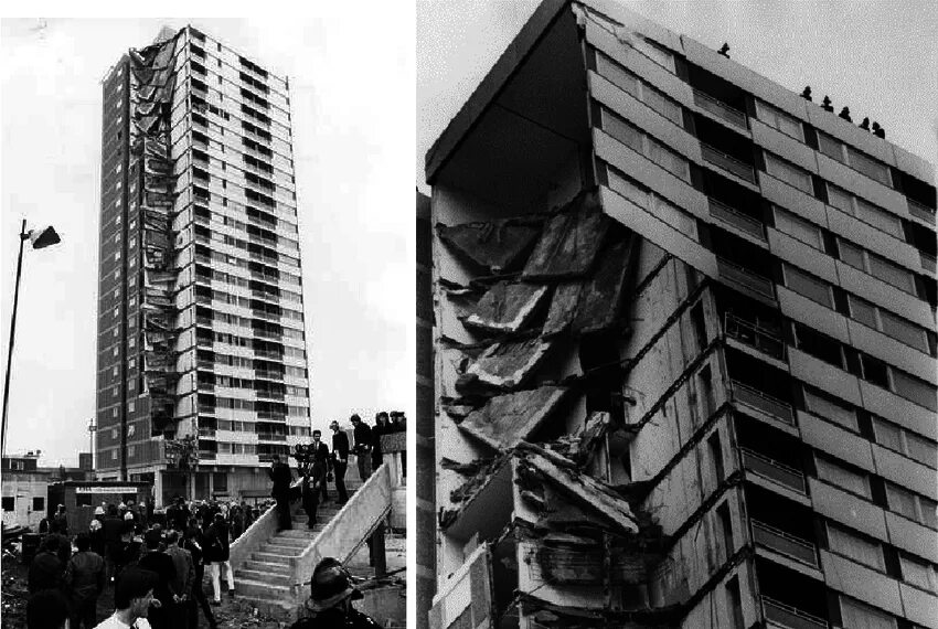 Скк питер рухнула крыша. Обрушение зданий. Ronan point 1968. Прогрессирующее обрушение здания. Частичное обрушение здания.