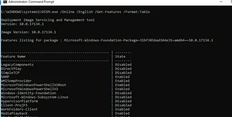Disable features