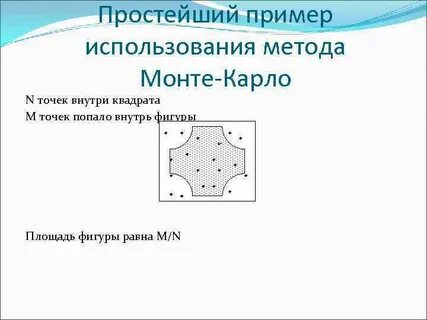 Метод монте карло вычисление площади