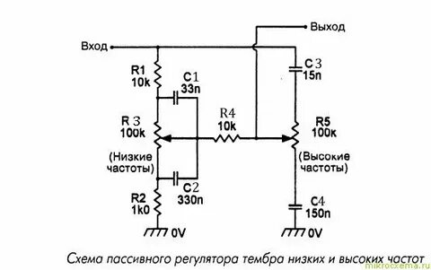 Пассивный темброблок схема
