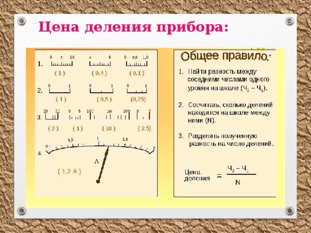 Как найти цену деления прибора 7 класс. Как найти цену деления прибора 7 класс