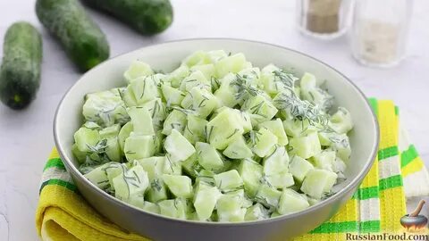 Салат со свежими огурцами с фото
