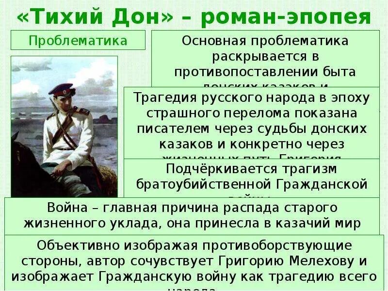 Сочинение по роману эпопее. Тихом Доне Шолохова.