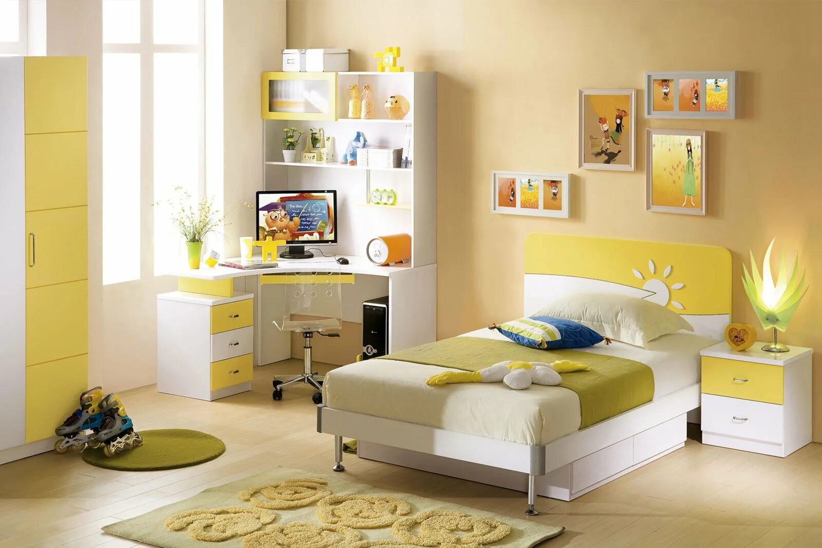 Детская солнечный. Светло желтая детская. Светло желтая детская комната. Детская спальня желтая. Детская с желтыми стенами.