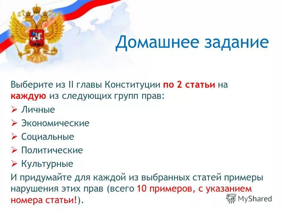 конспект 4 главы конституции