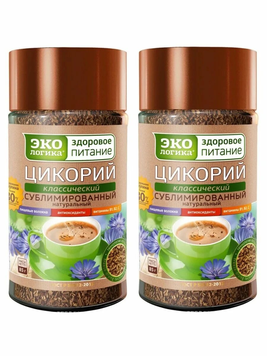 Эко логика. Экологика цикорий сублимированный 85. цикорий экологика 85 г. цикорий натуральный 85 гр, экологика. экологика цикорий сублимированный в банке 85 г.