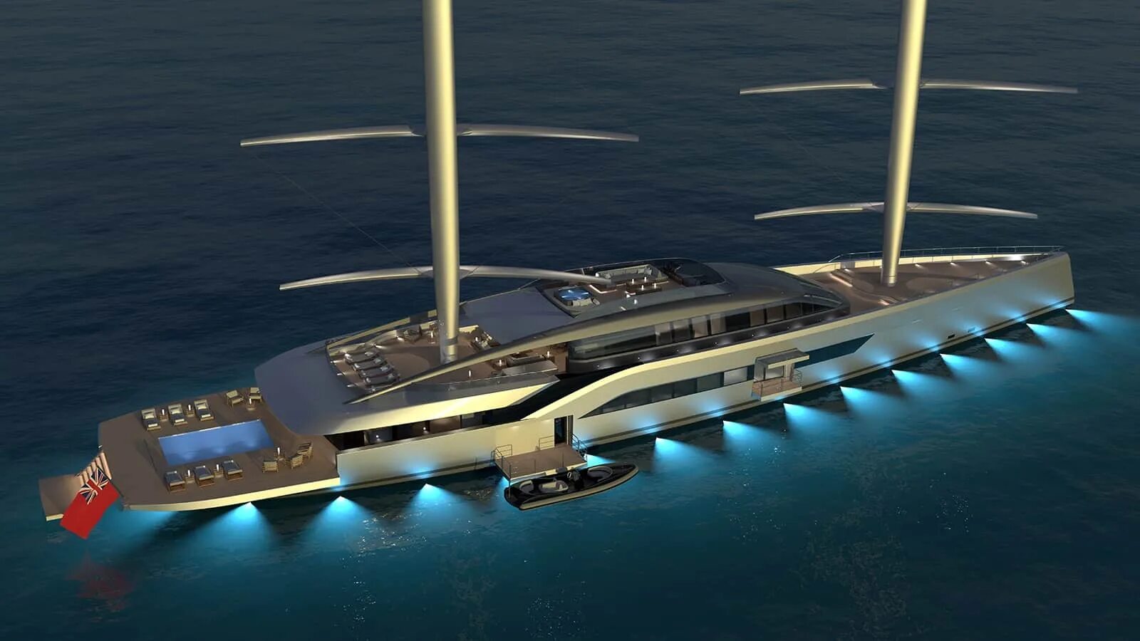 Гибрид саней и яхты 4. DYNARIG яхта. Концепт 150-метровой мегаяхты. Концепт яхты Hybrid 2021 Motor Yacht Concept от голландцев. Perini Navi 335 футов (102 м) Falcon Rig Superyacht.