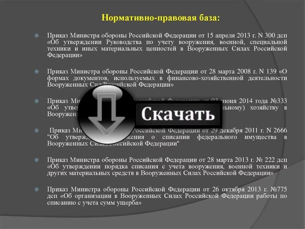 Приказ МО РФ 222дсп. Приказ 222 МО РФ О списании. Приказ МО РФ 775дсп. Приказ МО РФ от 2013 года 222 ДСП.