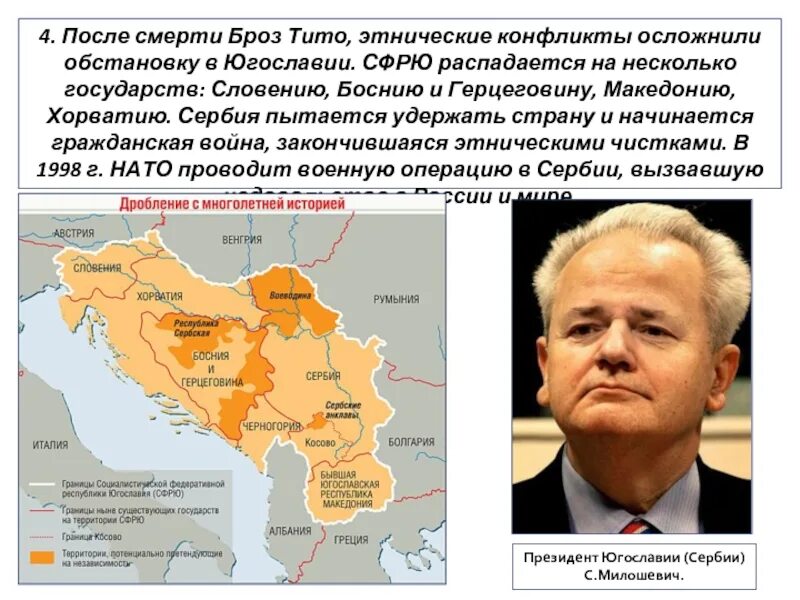 На какие страны распалась чехословакия и югославия. Слободан милошевич распад югославии. этнополитический конфликт в бывшей югославии. югославия распалась на какие государства. развал югославии и чехословакии.