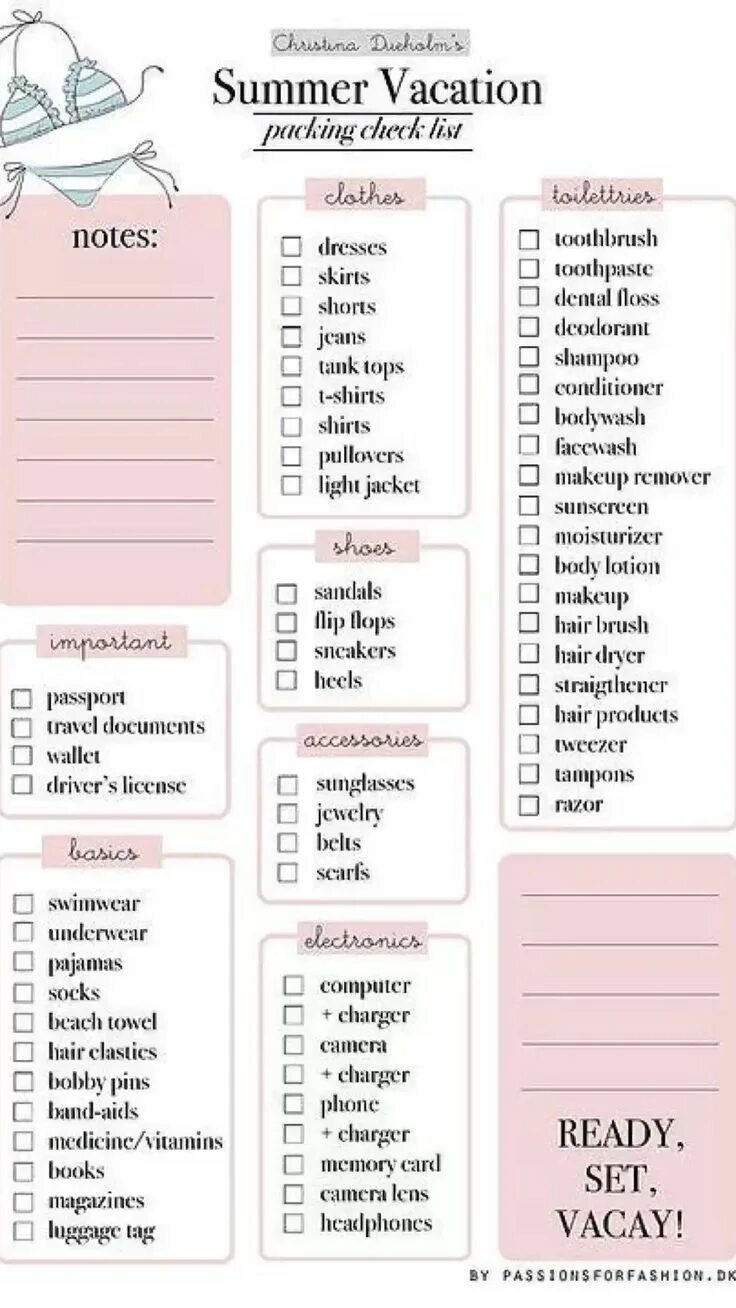 My check list