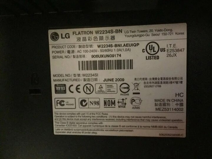 Характеристики монитора lg flatron. Блок питания монитора LG Flatron w2234s. Flatron w2234s характеристики. Flatron w2234s main Board. W2234.