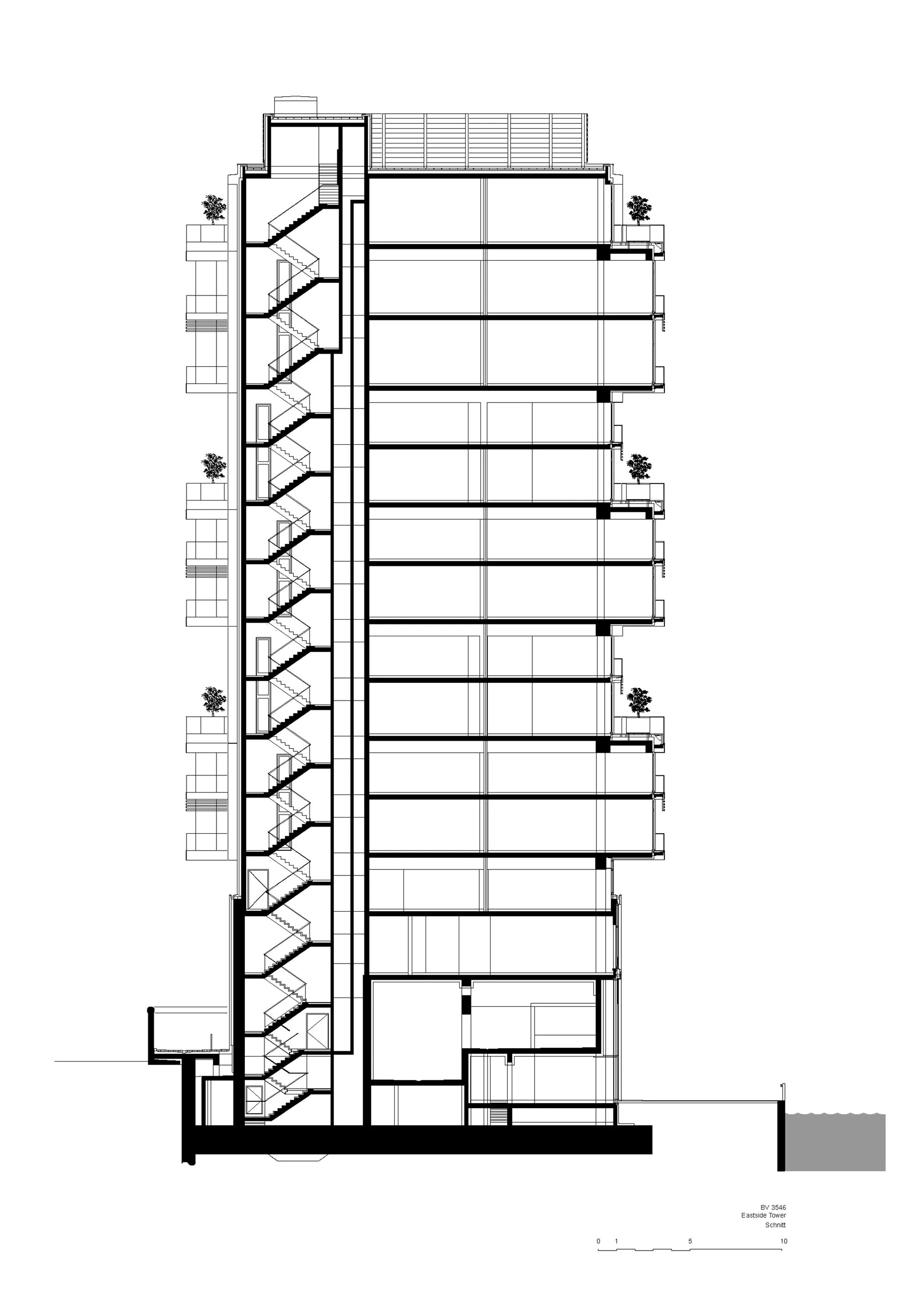 Жилой дом Living Levels – East Side Tower. Жилой комплекс Living Levels в Восточной Гавани. Жилой дом Living Levels – East Side Tower планировка. NPS Tchoban Voss офисное здание. Living levels