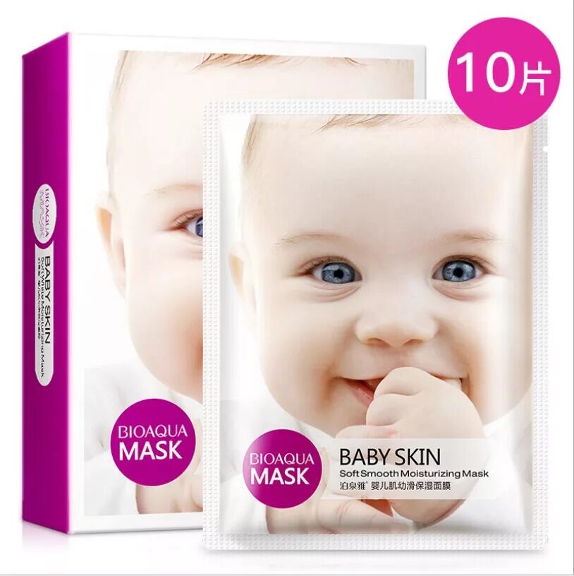 БИОАКВА Baby Skin тканевая маска. Baby Mask маска для лица.