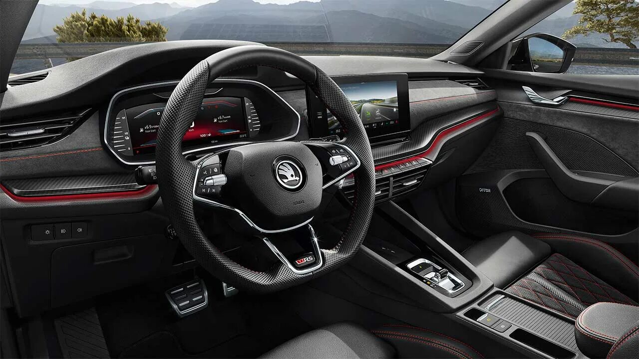 Skoda octavia rs 2020 2023. Skoda Octavia 2021 Interior. Шкода актавия рест 2020.