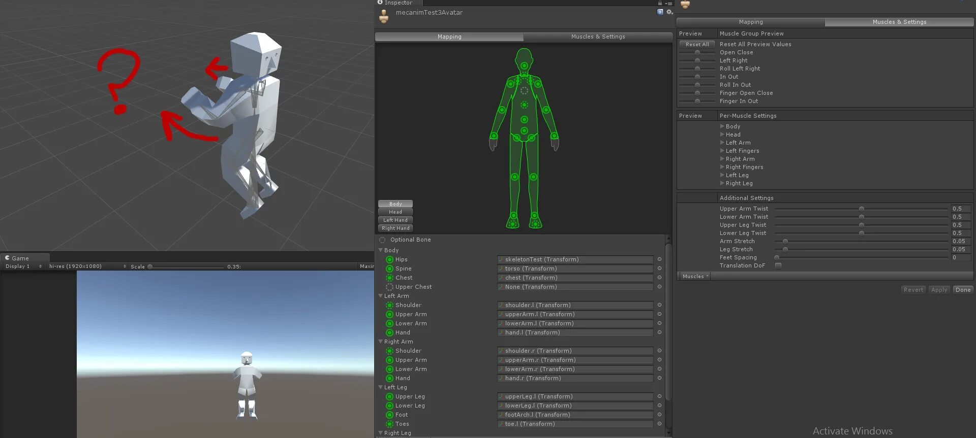 Скрипт на ходьбу. Mecanim Юнити. Анимация в Юнити. Система анимации «Mecanim». Unity humanoid Rig.