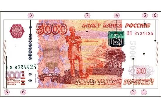 Как проверить пять тысяч рублей. Отличие 5 тысячной купюры от подде. Отличие 5000 купюры. Отличие 5 тысячной купюры от подделки. Как определить настоящие деньги от фальшивых 5000.