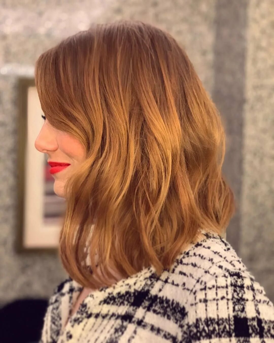 Золотистое каре. Стрижка Lob long-Bob. Градуированный Лонг Боб. Карамельный Лонг Боб.