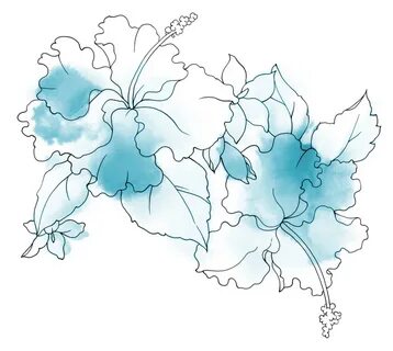 Рисунки голубых цветов