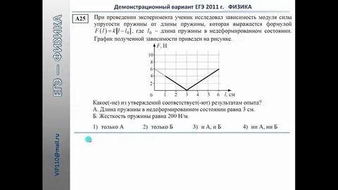 Вариант егэ по физике 2025