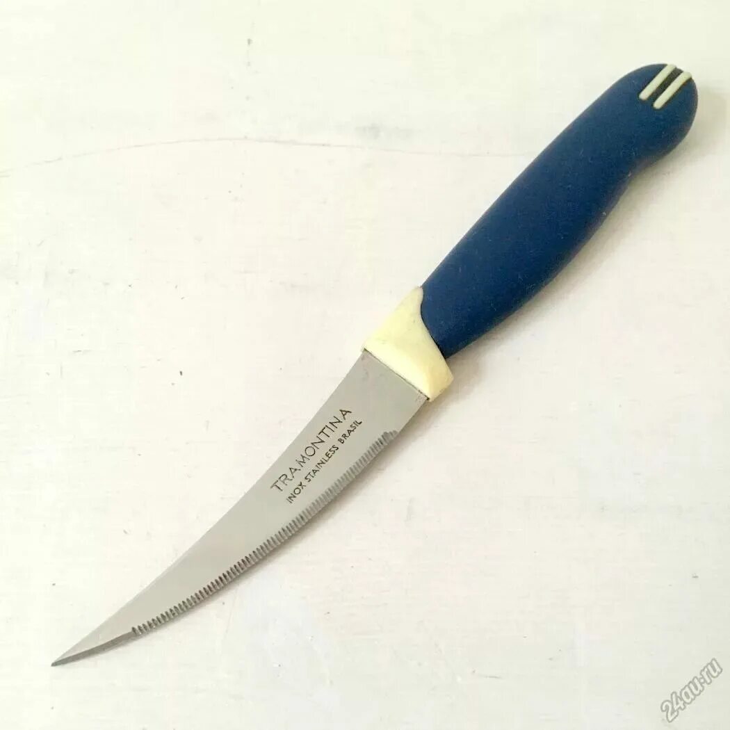 Лезвие ножа для овощей. Ножи зубчатые Трамонтина. Нож овощной Трамонтина. Ножи с синей ручкой Tramontina. Нож хозяйственный,многоцелевой, дер.рукоятка// СИБРТЕХ 78983.