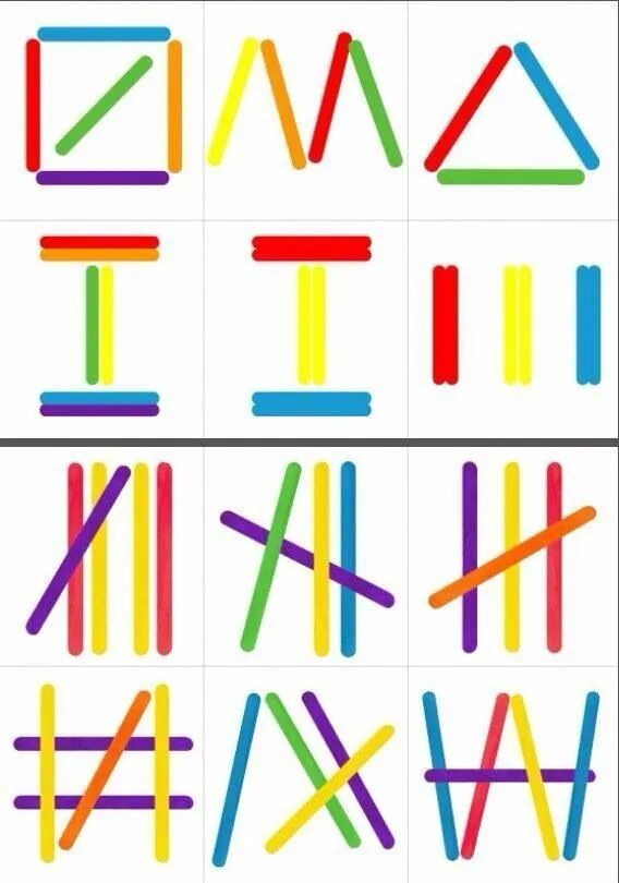Карточки для счетных палочек. Счетные палочки для малышей. Карточки для цветных палочек. Задание с цветными палочками.