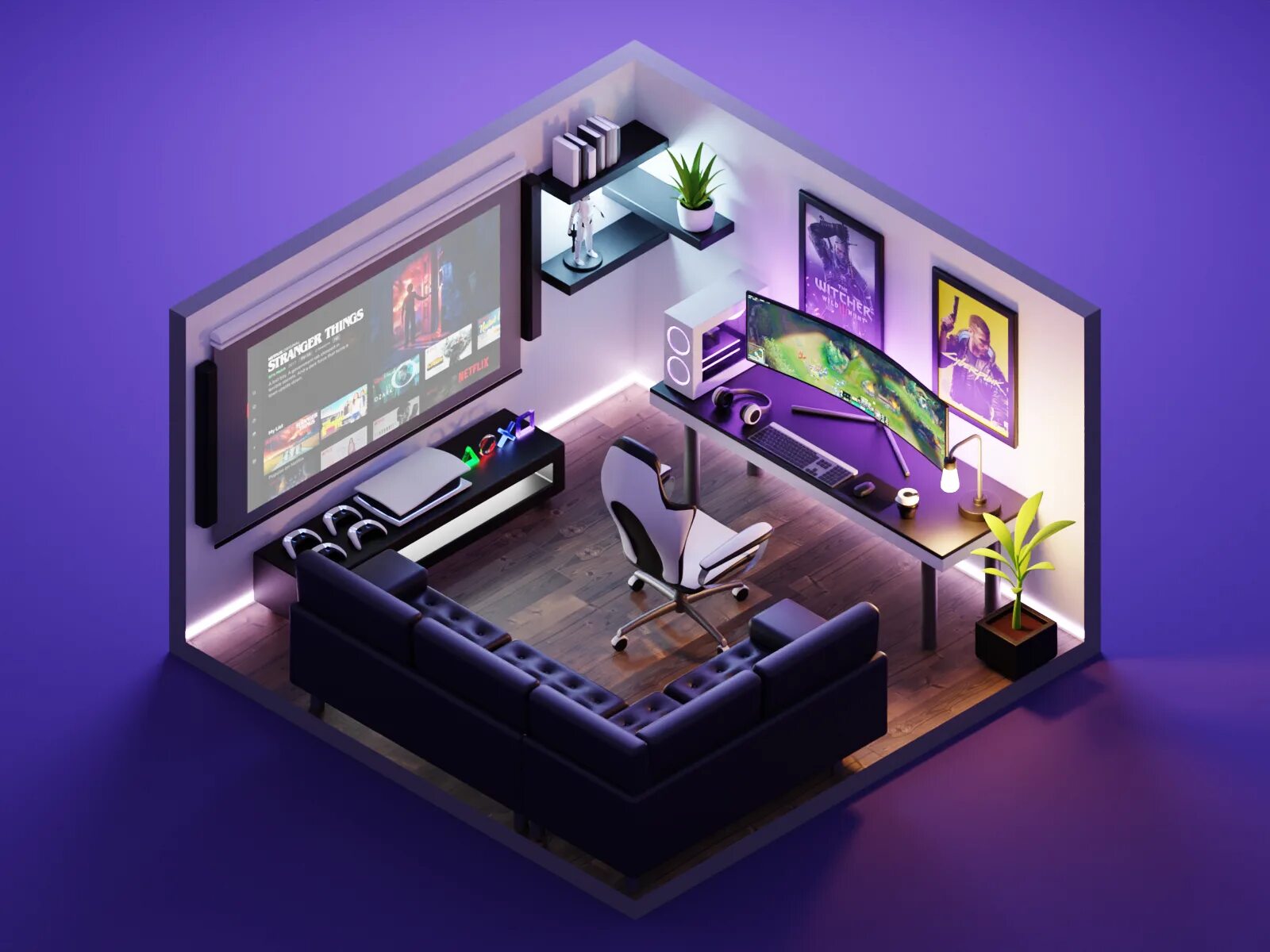 3d isometric Room гейминг. 3д комната. Геймерские комнаты 3д. Геймерская комната 3d. 3d devices