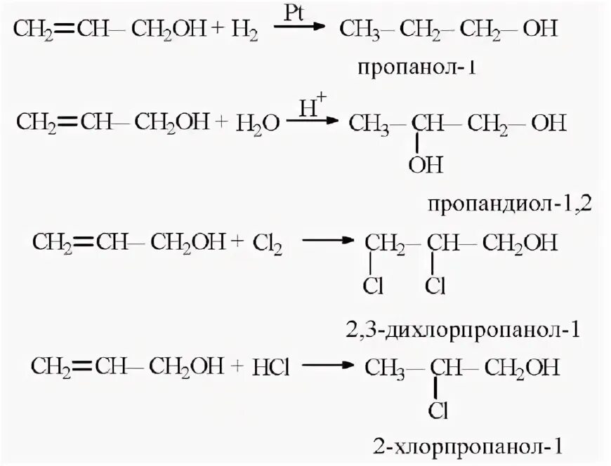 Гидрогалогенированик пропанола 1. Гидрогалогенирование бутена 2. 2 3 Дихлорпропанол 1. Реакции гидрирования гидратации галогенирования. Пропен пропанол 2 реакция