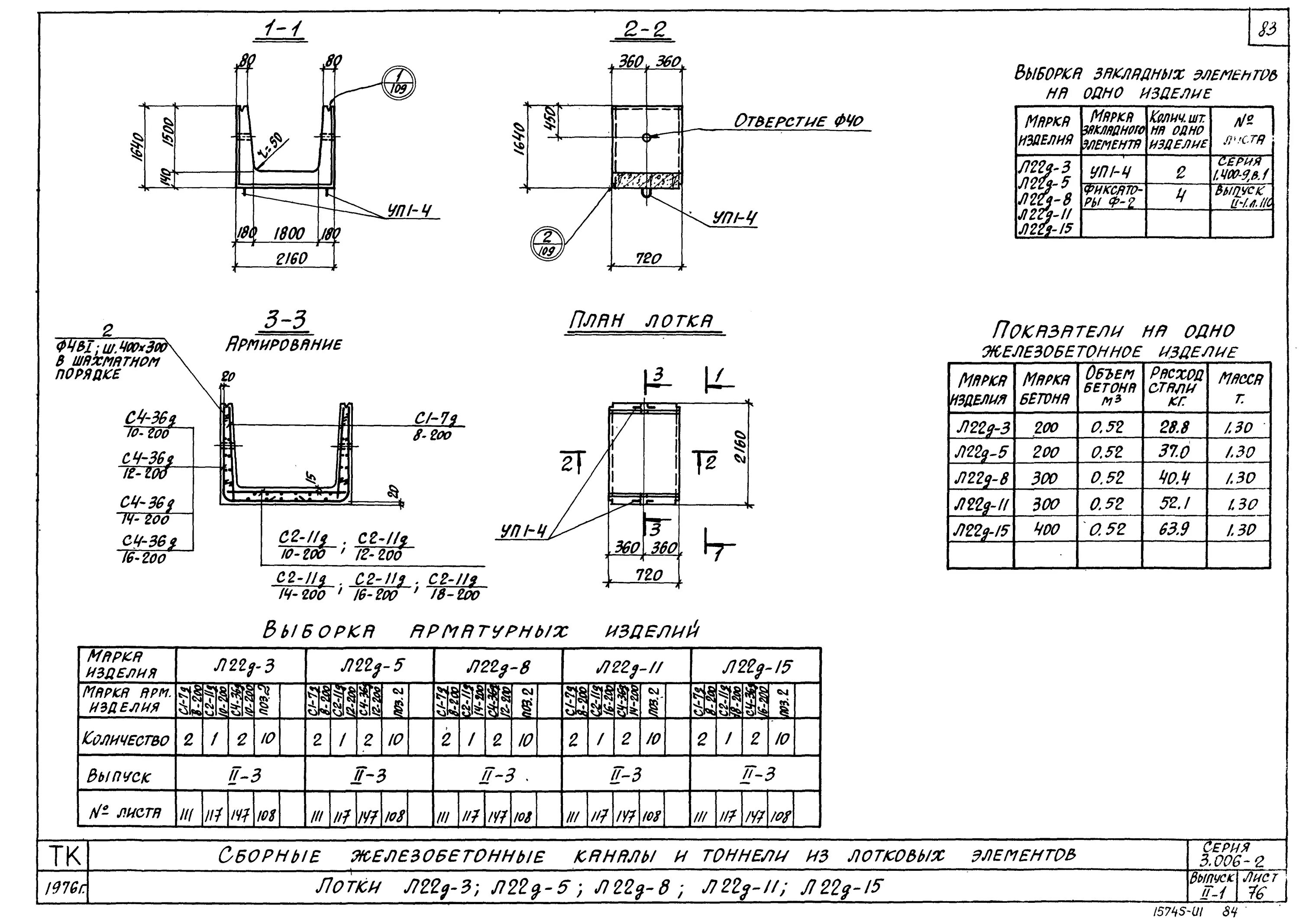 Л 22 3. Пл «л-22» мурманск 1945. Лоток л 6-8/2 2970х1160х530 чертеж. 006. 1-2.
