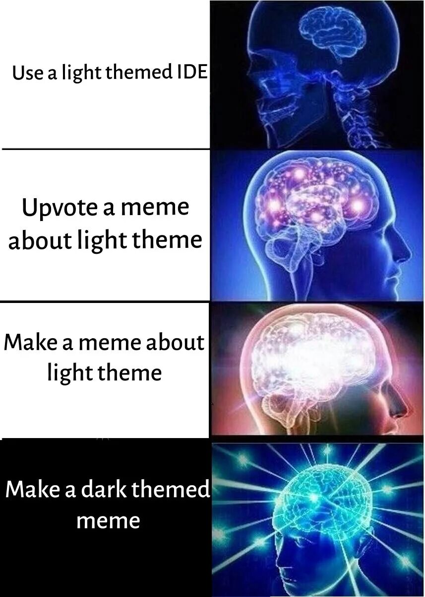 Theme meme. Ide мемы. Light ide. Светлая тема ide.