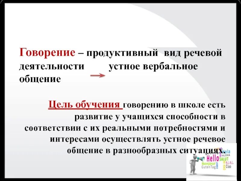 Виды речевой деятельности. Говорение это вид речевой. Продуктивные виды речевой деятельности. Говорение относится к